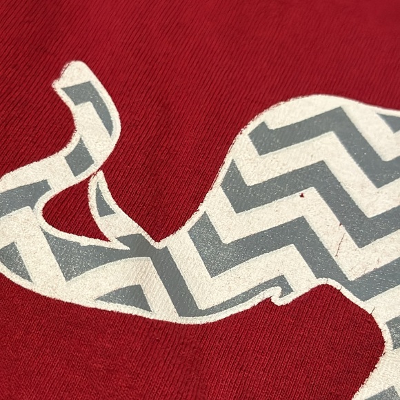 Gildan heavyweight long sleeve T w/zig-zagged elephant (think Bama!) 2XL EUC! - Picture 3 of 8